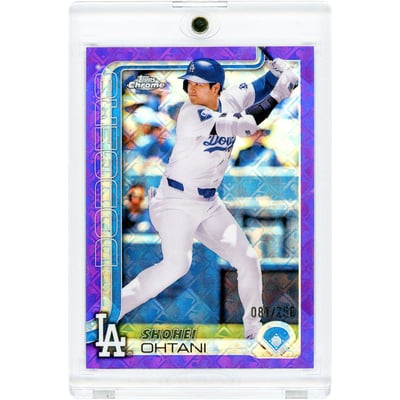 Shohei Ohtani Los Angeles Dodgers 2025 Topps Chrome Logofractor Purple Refractor #1 #81/250 Card