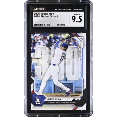 Shohei Ohtani Los Angeles Dodgers 2026 Topps Now 1st Japanese Player to Reach 300 MLB HRs #428 CGC Authenticated MINT+ 9.5 Card