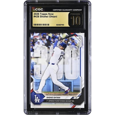 Shohei Ohtani Los Angeles Dodgers 2026 Topps Now 1st Japanese Player to Reach 300 MLB HRs #428 CGC Authenticated PRISTINE 10 Card