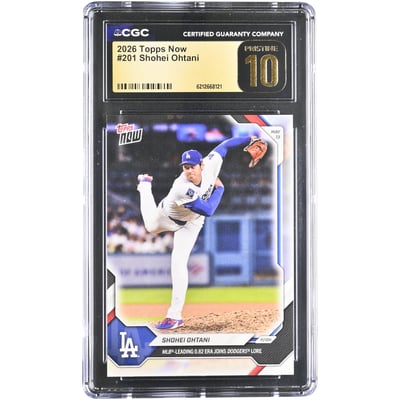 Shohei Ohtani Los Angeles Dodgers 2026 Topps Now MLB Leading .82 ERA Joins Dodgers Lore #201 CGC Authenticated PRISTINE 10 Card 