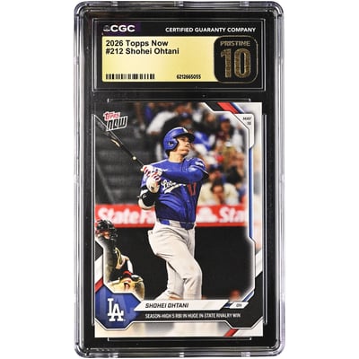 Shohei Ohtani Los Angeles Dodgers 2026 Topps Now Season-High 5 RBI in Huge in-state Rivalry Win #212 CGC Authenticated PRISTINE 10 Card