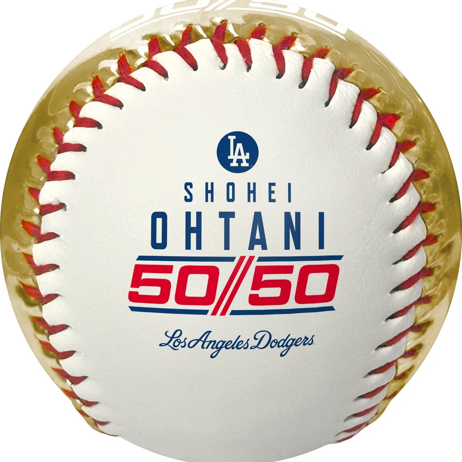 Shohei Ohtani Los Angeles Dodgers 50/50 Season Record Rawlings 