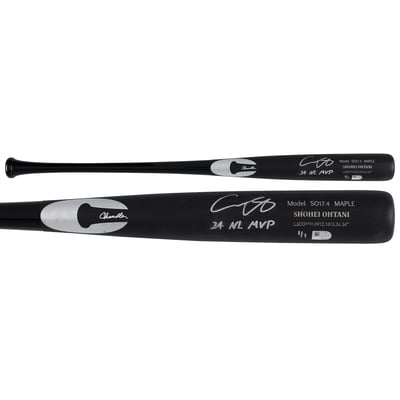 Shohei Ohtani Los Angeles Dodgers Autographed Fanatics Authentic Chandler Game-Model Bat with "24 NL MVP" Inscription - Limited Edition #1/1