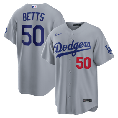 Mookie Betts Los Angeles Dodgers Nike Road Stadium Jersey - Gray