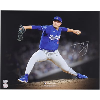 Tarik Skubal Los Angeles Dodgers Autographed Fanatics Authentic 16" x 20" Pitching Photograph 