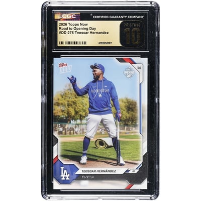 Teoscar Hernández Los Angeles Dodgers 2026 Topps Now Road to Opening Day - Japan Edition #OD-278 CGC Authenticated Pristine 10 Card