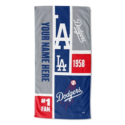 Los Angeles Dodgers The Northwest Group 30'' x 60'' Colorblock Personalized Beach Towel