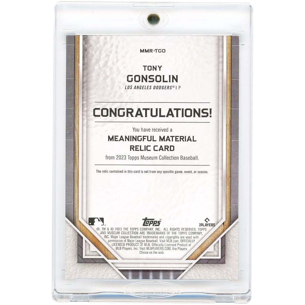Tony Gonsolin Los Angeles Dodgers 2023 Topps Museum Collection Emerald ...