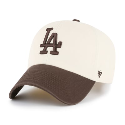  Los Angeles Dodgers '47 Unisex Two-Tone Fashion Clean Up Adjustable Hat - Natural/Brown