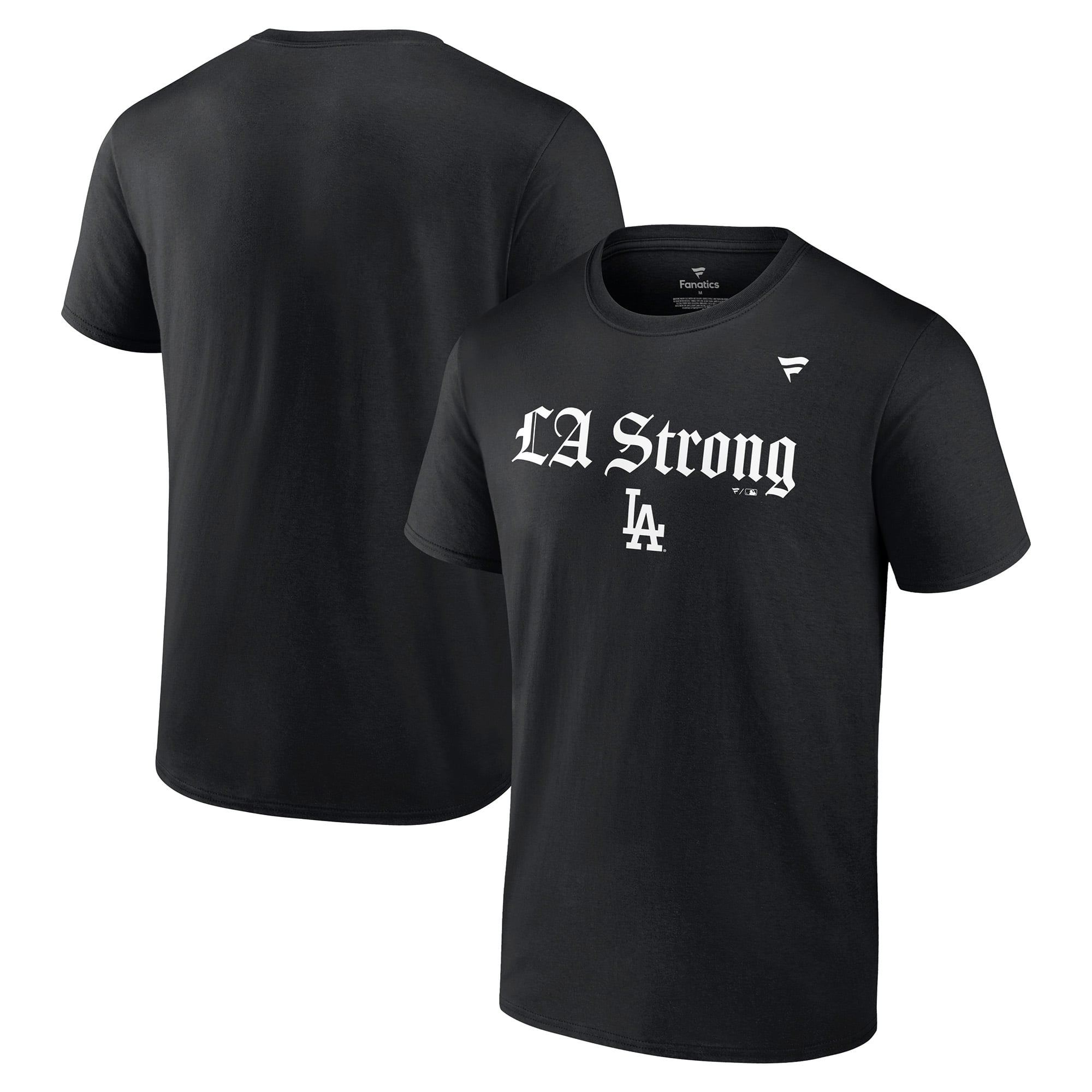 Unisex Los Angeles Dodgers Fanatics Black LA Strong T-Shirt STRONG 