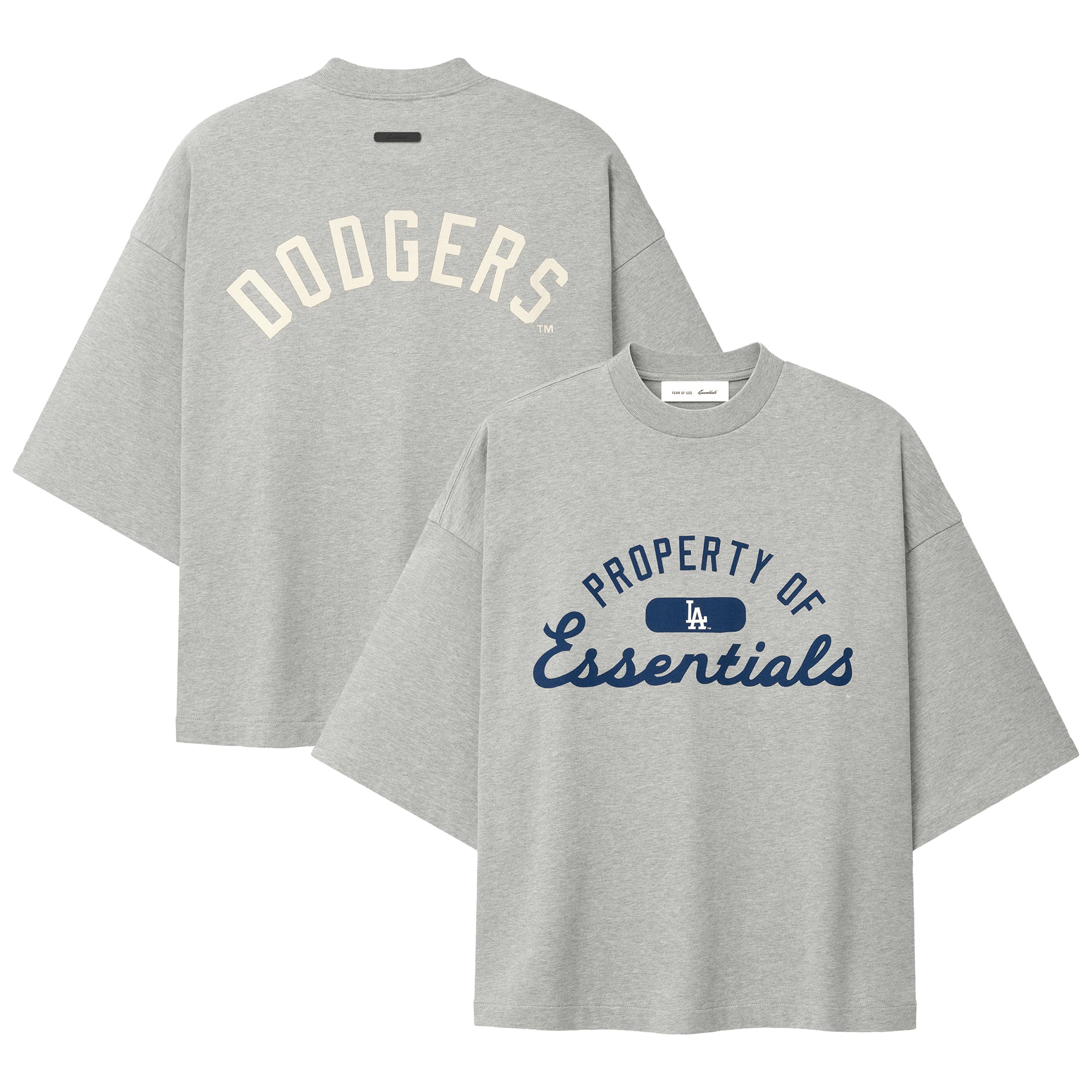 Unisex Los Angeles Dodgers Fear of God x MLB Heather Gray Merch T 