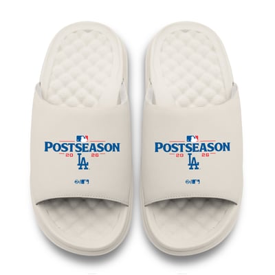 Los Angeles Dodgers ISlide Unisex 2026 MLB Postseason Motive Slide Sandals - Cream