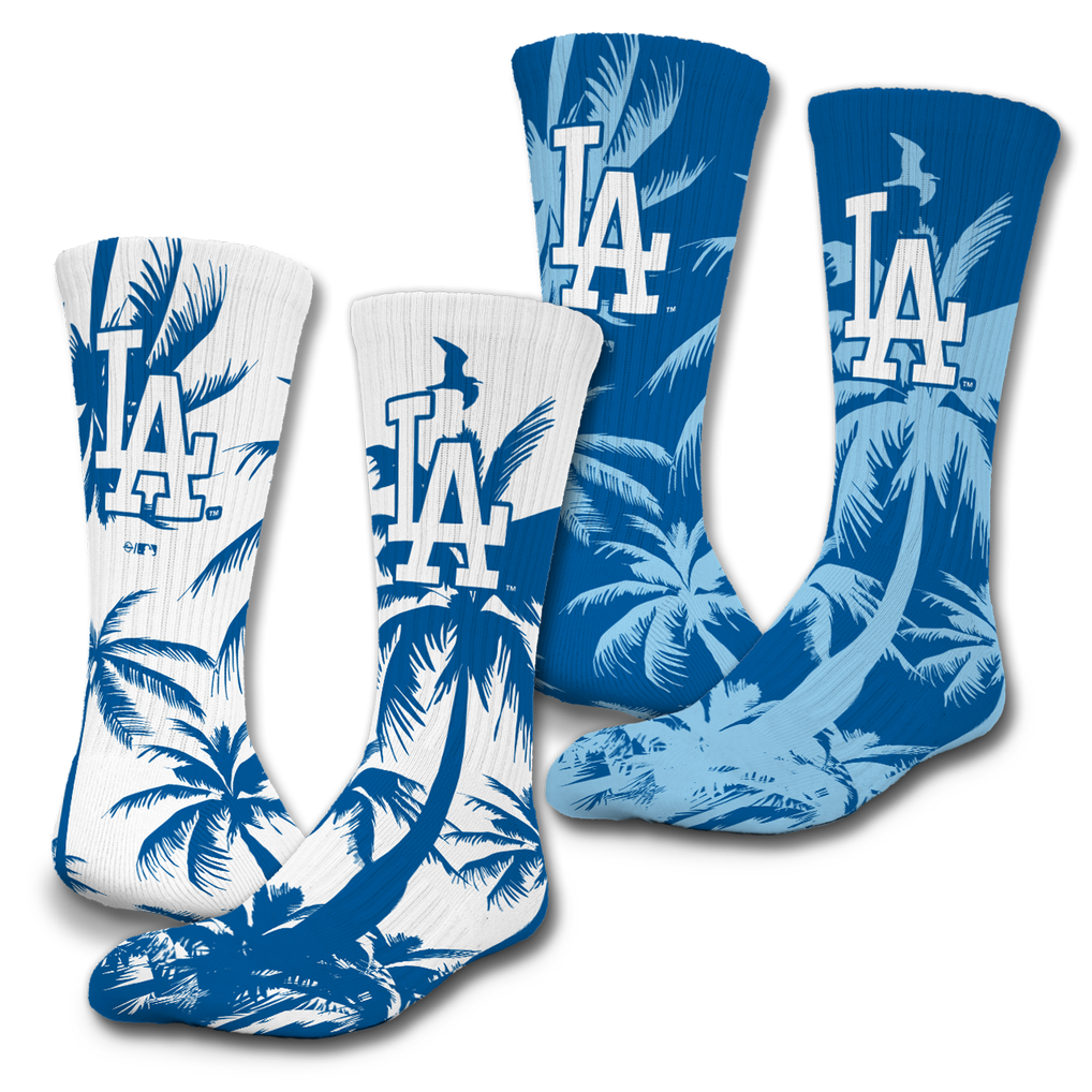 Los Angeles Dodgers ISlide Unisex Palm Trees 2-Pack Lifestyle Crew Socks Set