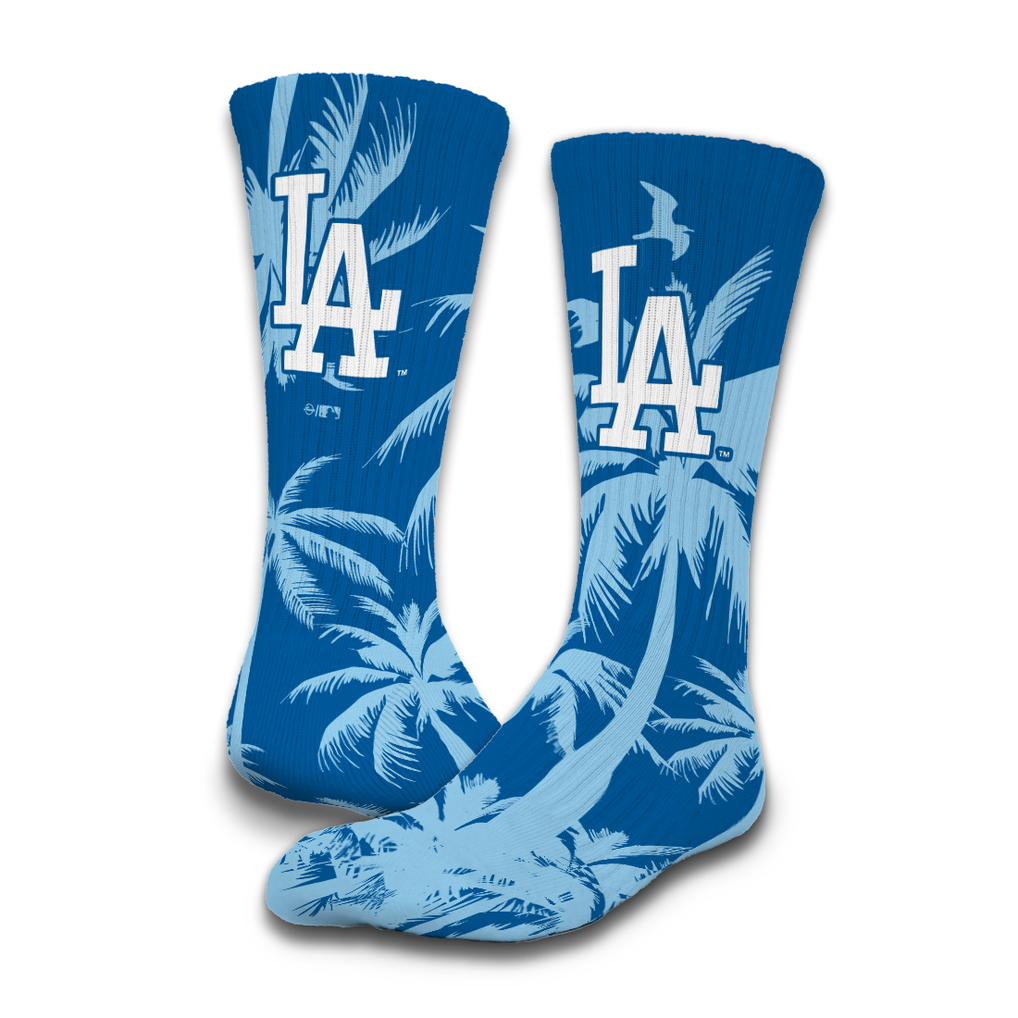Los Angeles Dodgers ISlide Unisex Palm Trees 2-Pack Lifestyle Crew Socks Set