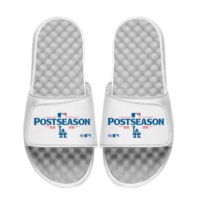 Los Angeles Dodgers ISlide Unisex 2026 MLB Postseason Slide Sandals - White