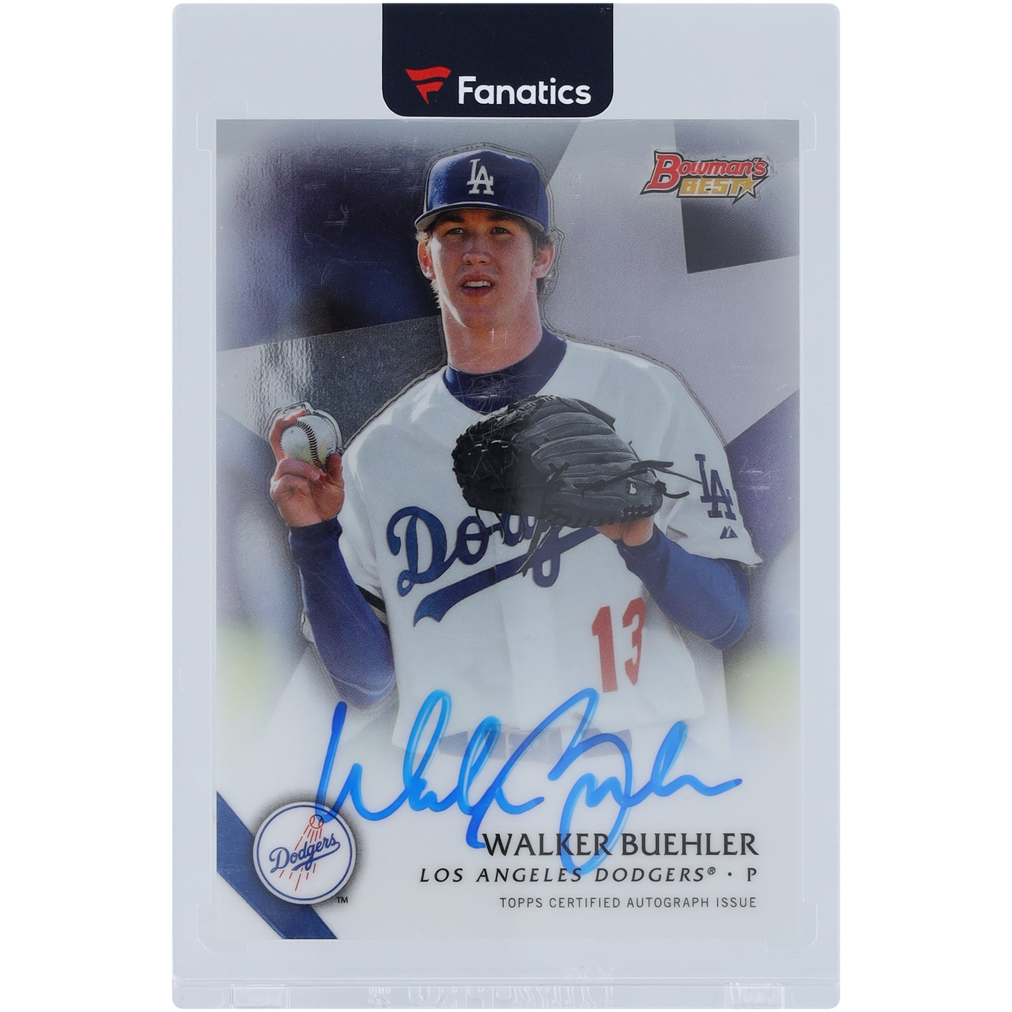 Walker Buehler Los Angeles Dodgers Autographed 2015 Bowman