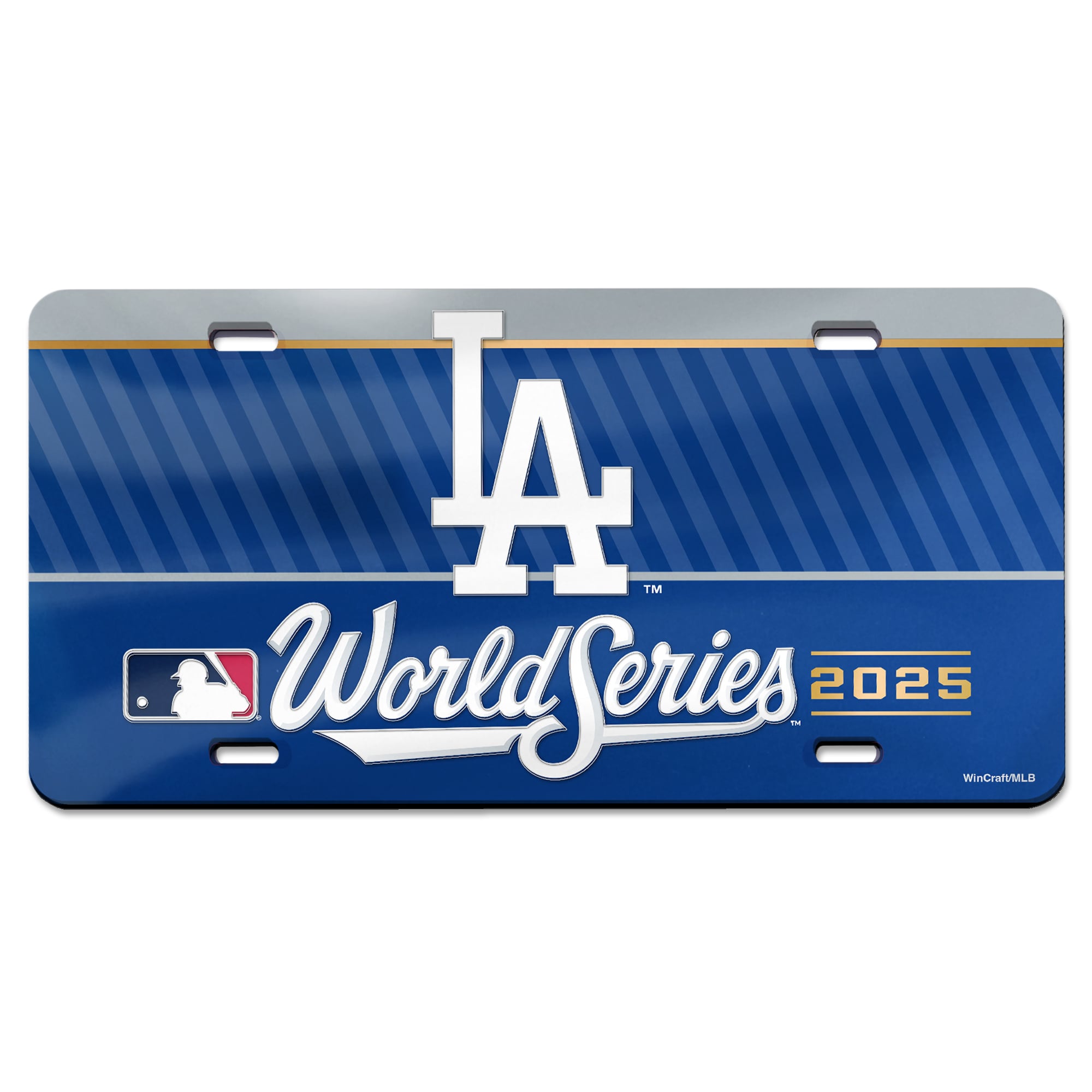 Los Angeles Dodgers Aluminum License Plate – Laser Etched, Black Gloss Finish (Man Cave / Car Front Tag)