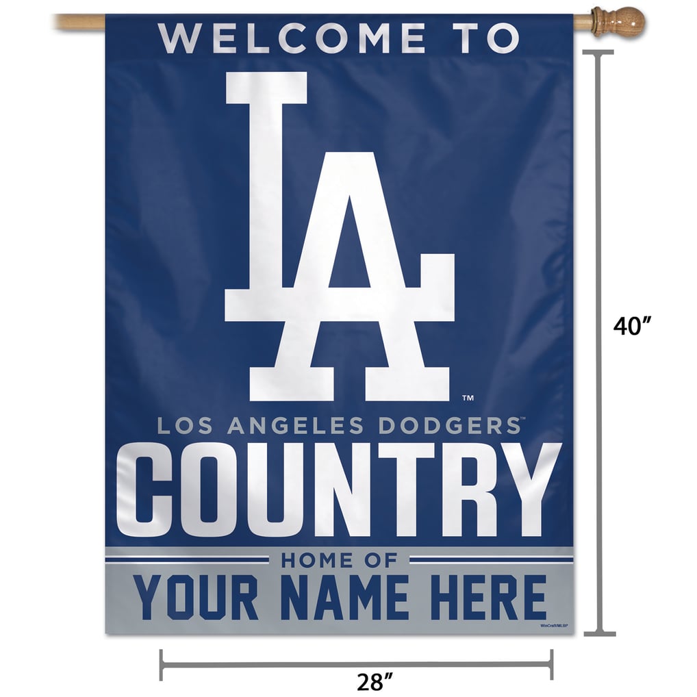 Los Angeles Dodgers WinCraft Personalized 27'' x 37'' Single-Sided Vertical Banner