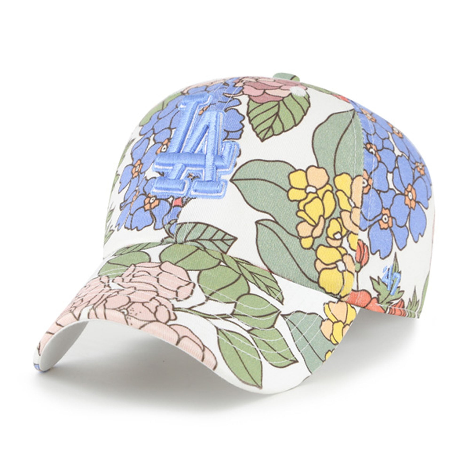 Anthropologie MLB LA Dodgers ‘47 Florentina Floral Baseball Cap - RARE | NWOT 47 Faux-Suede Floral Baseball Cap | The Summit main image 2