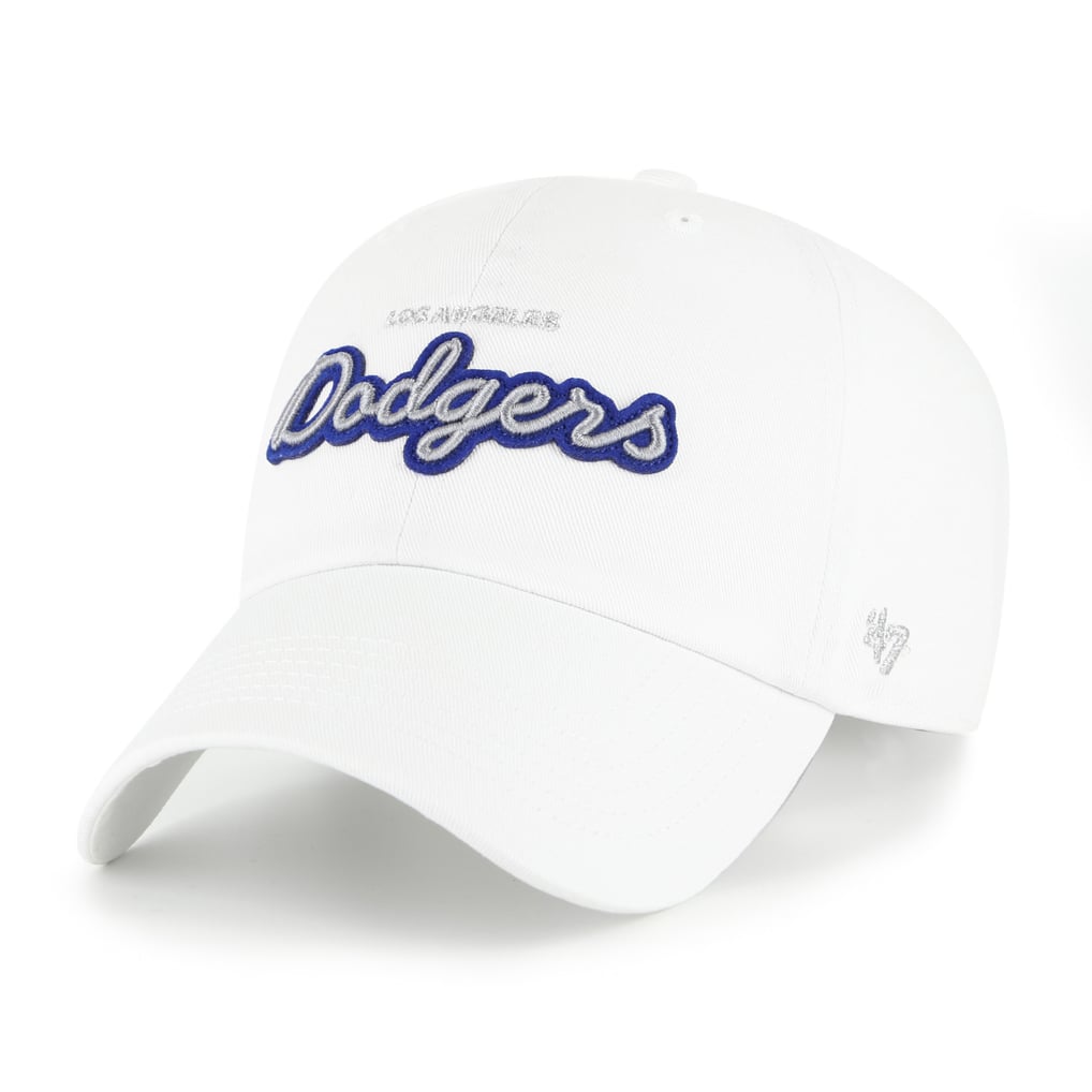 Los Angeles Dodgers '47 Women's Trendy Script Clean Up Adjustable Hat - White