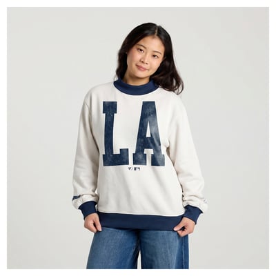Los Angeles Dodgers Fanatics Women's City Abbreviation Sweatshirt - Cream
