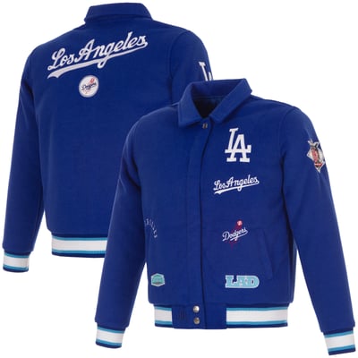 Los Angeles Dodgers JH Design Women's Reversible Wool Full-Snap Jacket - Royal