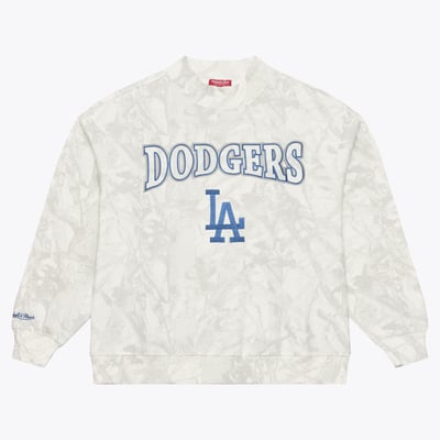  Los Angeles Dodgers Mitchell & Ness Women's Ghosted Camo Fleece Mock Neck Pullover - Camo