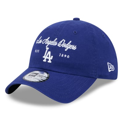  Los Angeles Dodgers New Era Women's Script Casual Classic Adjustable Hat - Royal
