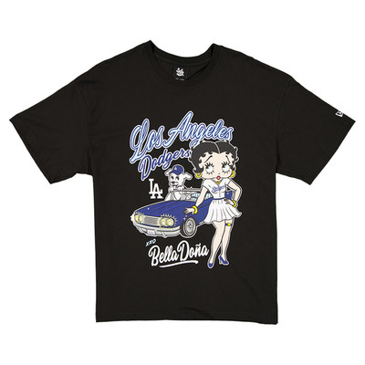 Los Angeles Dodgers New Era x Bella Doña Women's Betty Boop Car T-Shirt - Black