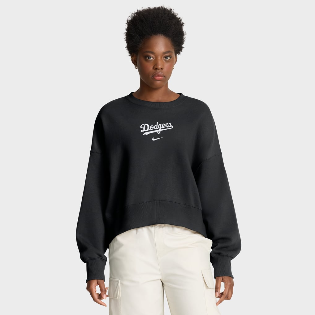 Los Angeles Dodgers Nike Women's Oversized Primetime Sweatshirt - Black