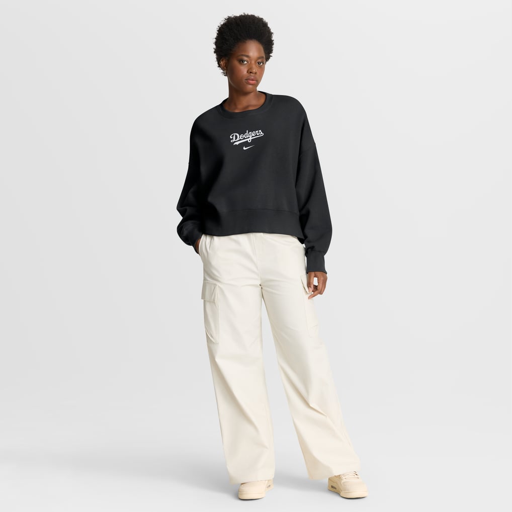 Los Angeles Dodgers Nike Women's Oversized Primetime Sweatshirt - Black