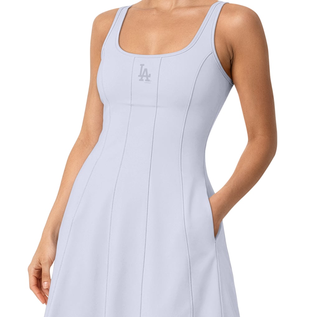 dodger blue color dress Women's Starter Pastel Los Angeles Dodgers Size: Extra Small short sleeves