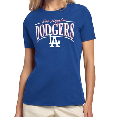 Los Angeles Dodgers Starter Women's Arch Stripe T-Shirt - Royal