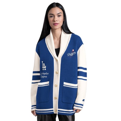  Los Angeles Dodgers Starter Women's Strike Zone Full-Button Cardigan - Royal