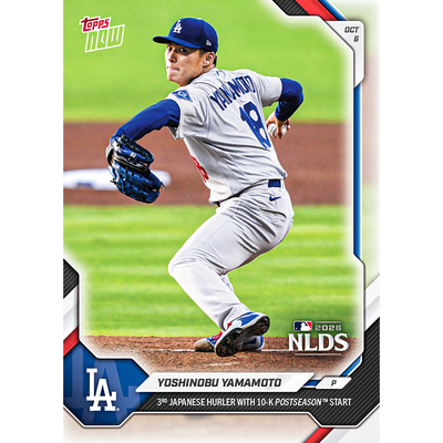 Yoshinobu Yamamoto - 2026 MLB Topps NOW® - Card 765 - LOOK FOR RELICS & AUTO-RELIC