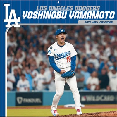 Yoshinobu Yamamoto Los Angeles Dodgers 12" x 12" 2027 Player Wall Calendar