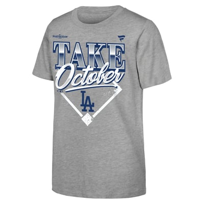 Los Angeles Dodgers Fanatics Youth 2026 National League Division Series Champions Locker Room T-Shirt - Heather Gray