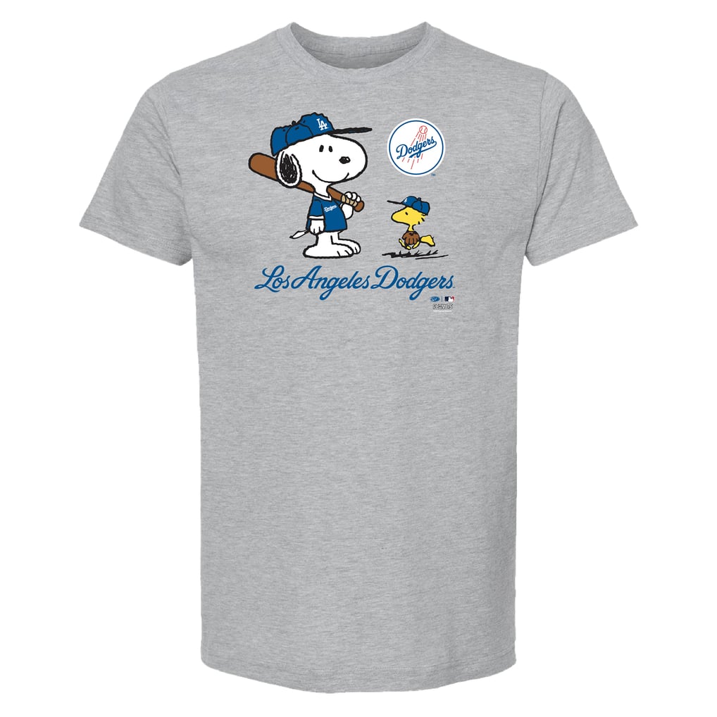Los Angeles Dodgers Youth Peanuts Snoopy T-Shirt - Heather Gray
