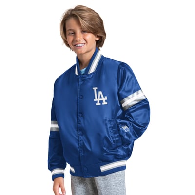 Los Angeles Dodgers Starter Youth Courtside Jr. Varsity Full Snap Jacket - Royal