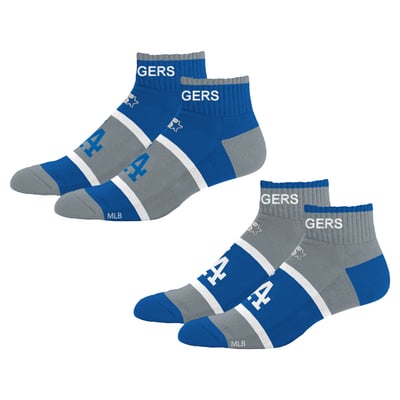 Los Angeles Dodgers Starter Youth Season Opener Two-Pack Quarter Socks Set - Royal
