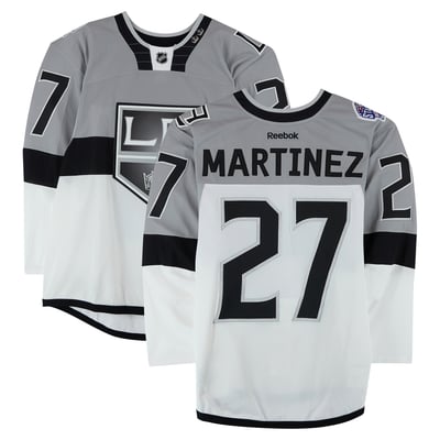 Alec Martinez Los Angeles Kings Fanatics Authentic Player-Issued #27 White Jersey vs. San Jose Sharks on February 21, 2015 