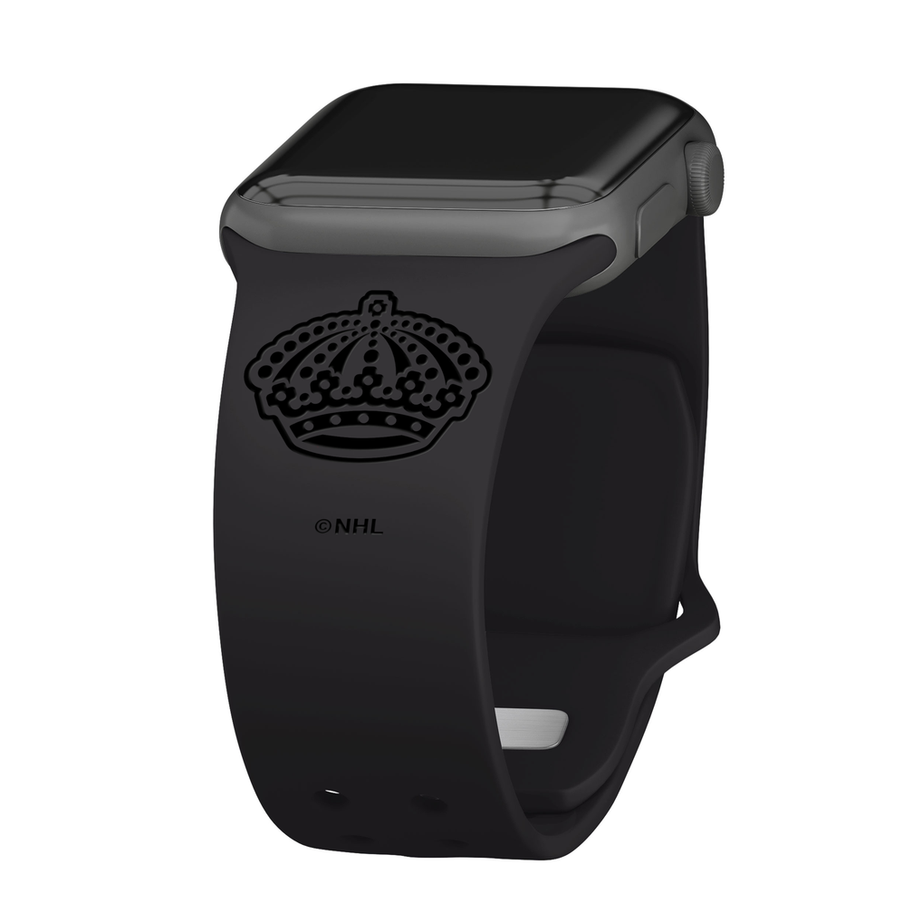 Los Angeles Kings Black Debossed Silicone Apple Watch Band