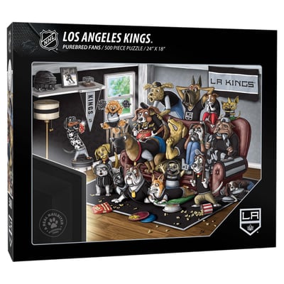 Los Angeles Kings Fanpoint Purebred Fans 18" x 24" A Real Nailbiter 500-Piece Puzzle