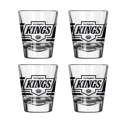 Los Angeles Kings Logo Brands Four-Piece Stripe Shot Glass Set