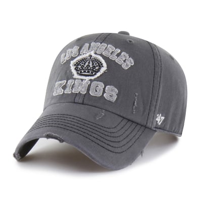 Los Angeles Kings '47 Seymoore Distressed Applique Clean Up Adjustable Hat - Black