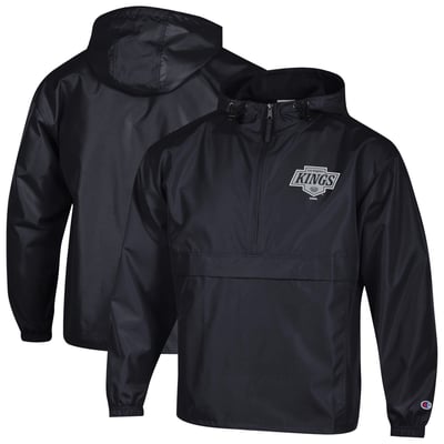  Los Angeles Kings Champion Packable Windbreaker Half-Zip Jacket - Black