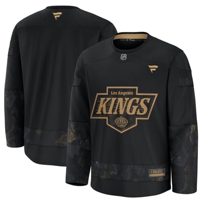  Los Angeles Kings Fanatics Military Appreciation Practice Jersey - Black
