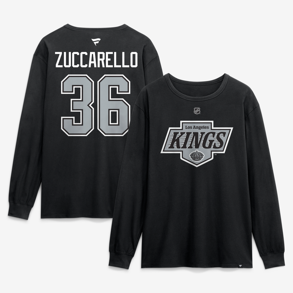 Fanatics Mats Zuccarello Los Angeles Kings Black Authentic Stack Name ...