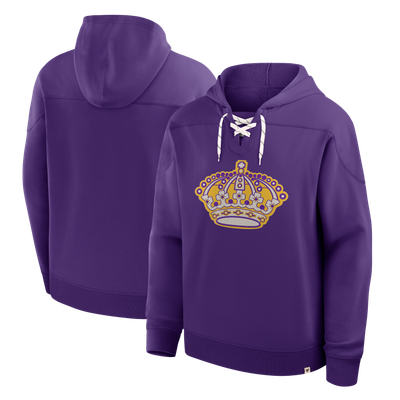  Los Angeles Kings Fanatics Fleece French Terry Pullover Hoodie - Purple