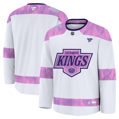  Los Angeles Kings Fanatics Hockey Fights Cancer Practice Jersey - White